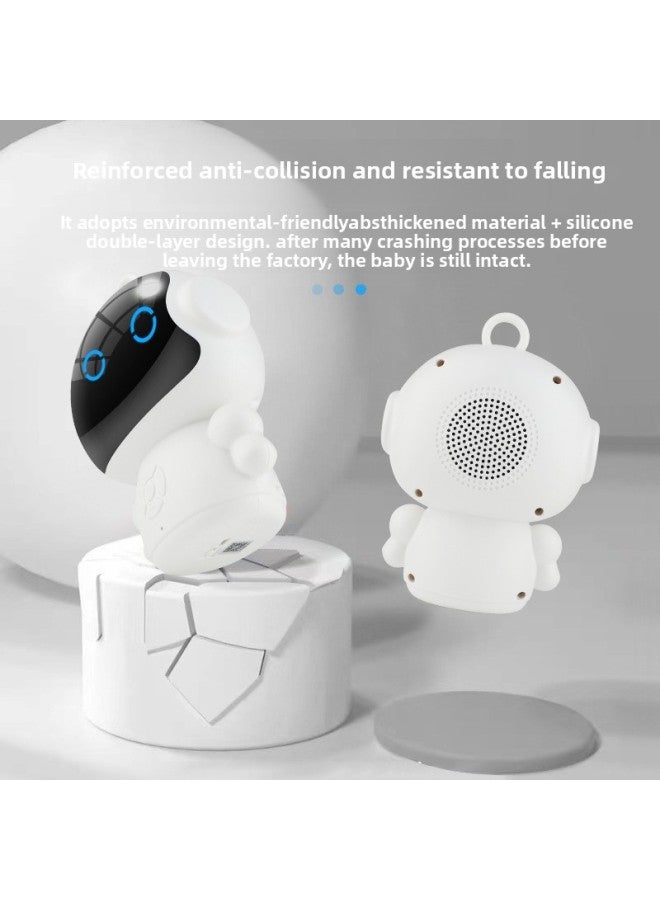 War Saint Children Intelligent Robot Early Education Machine Wifi Education Learning Machine Voice Dialogue Gift Toy Factory-Color:Super Baby-blue