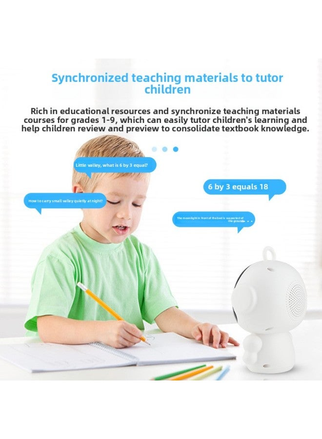 War Saint Children Intelligent Robot Early Education Machine Wifi Education Learning Machine Voice Dialogue Gift Toy Factory-Color:Super Baby-blue