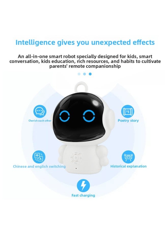 War Saint Children Intelligent Robot Early Education Machine Wifi Education Learning Machine Voice Dialogue Gift Toy Factory-Color:Super Baby-blue