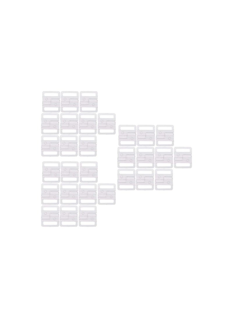 GGOOT 30 Pairs Hook & Snap Clasp Fasteners Bra Lingerie Adjustment Strap Clear - Image 4