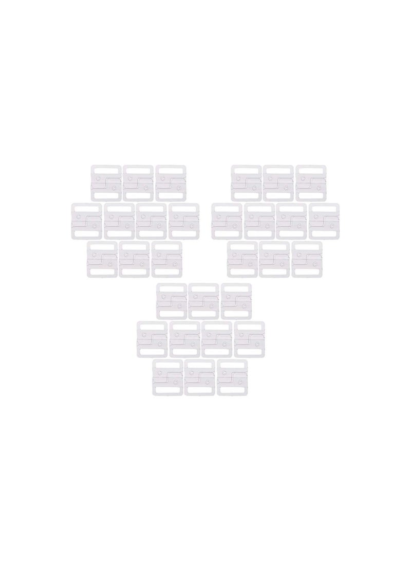GGOOT 30 Pairs Hook & Snap Clasp Fasteners Bra Lingerie Adjustment Strap Clear - Image 3