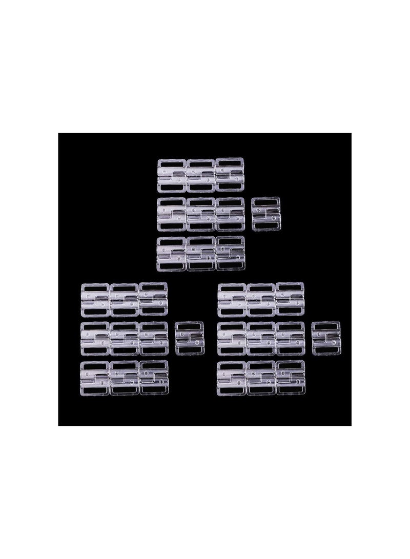 GGOOT 30 Pairs Hook & Snap Clasp Fasteners Bra Lingerie Adjustment Strap Clear - Image 5