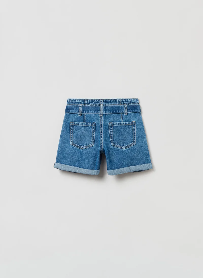 او في اس Ovs Denim Shorts With Belt