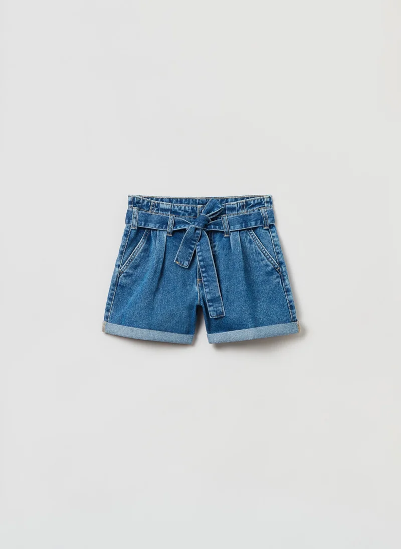 او في اس Ovs Denim Shorts With Belt