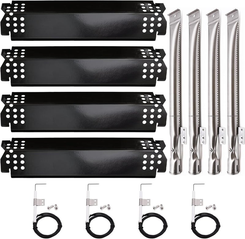 Criditpid Grill Replacement Parts for Home Depot Nexgrill 720-0830H 720-0783E 720-0888 720-0888N 720-0864M, 4-Pack Heat Plate Shields Grill Burners and Ignition for Nexgrill Replacement Parts 4 Burner 720-0830H - Image 1