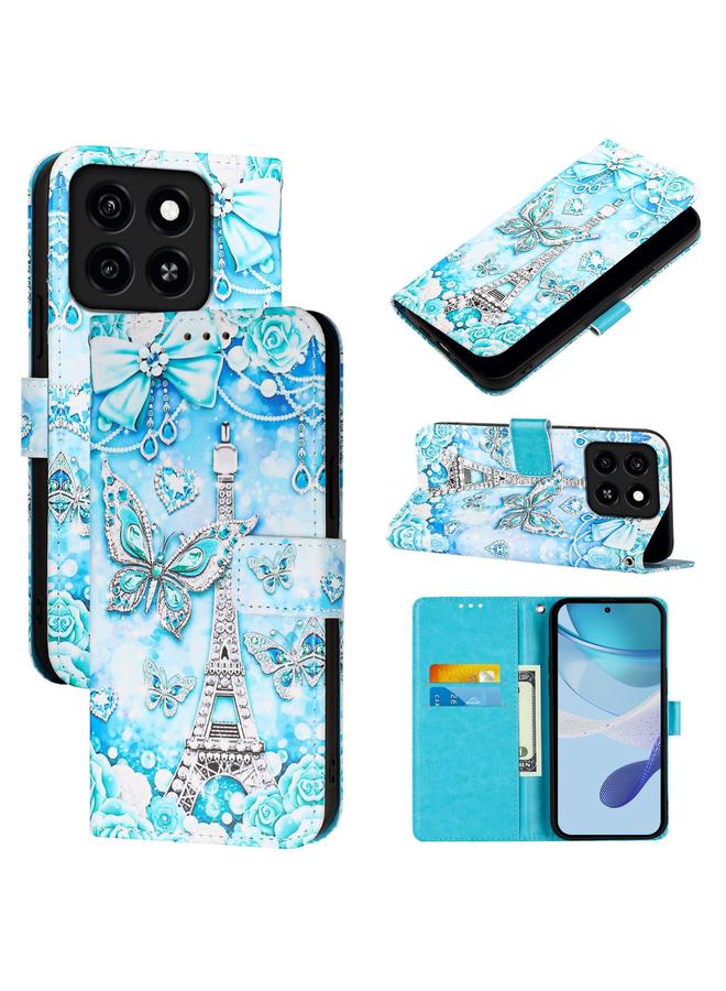 إيروريكس جراب لهاتف ZTE Blade A35 / A55 مصنوع من الجلد الصناعي بنمط رسم ملون - Image 1