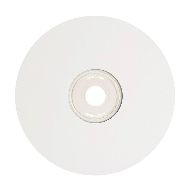 Verbatim CD-R Blank Discs 700MB 80 Minutes 52x Recordable Disc for Data and Music with Blank White Surface - 100 Pack Spindle - Image 2