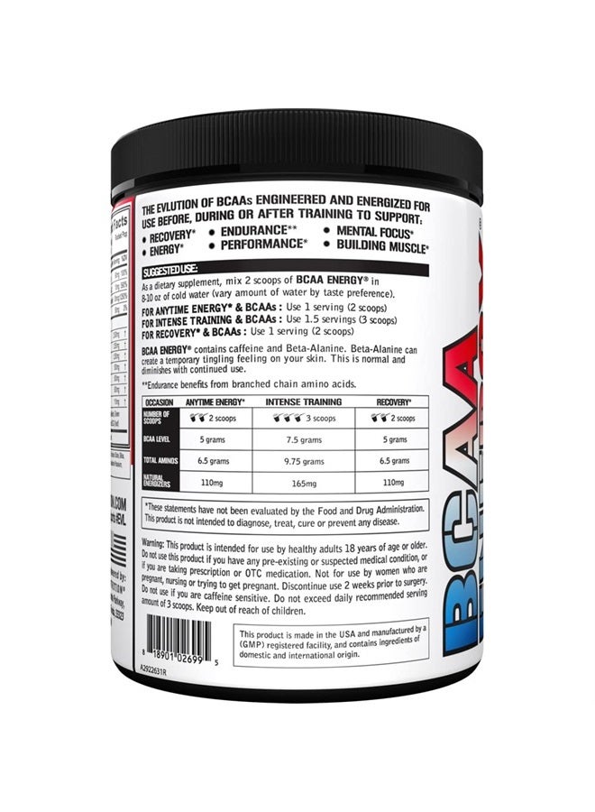 Evlution EVL BCAAs Amino Acids Powder - BCAA Energy Pre Workout Powder for Muscle Recovery Lean Growth and Endurance - Rehydrating BCAA Powder Post Workout Recovery Drink with Natural Caffeine - Rocket Pop  - Image 4