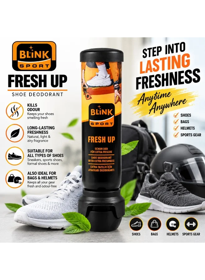 Blink Blink Fresh Up Shoe Deodorant – 100 ml | Long-lasting Freshness • Odor Eliminator for Shoes, Bags & Helmets