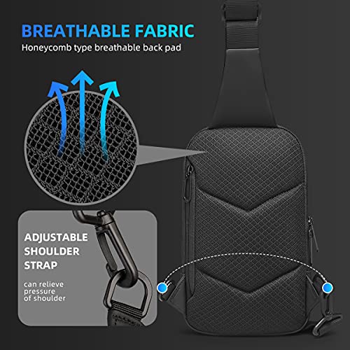 Muzee Crossbody Sling Bag for Women & Men,Lightweight Small Travel Backpack, One Strap Chest Bag for Hiking, Daypack & Travel Essentials - Image 3