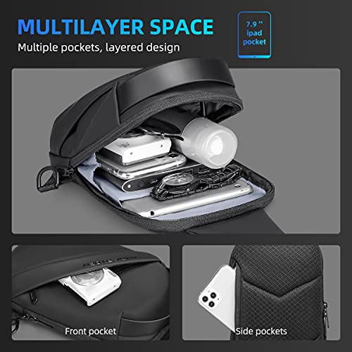 Muzee Crossbody Sling Bag for Women & Men,Lightweight Small Travel Backpack, One Strap Chest Bag for Hiking, Daypack & Travel Essentials - Image 2