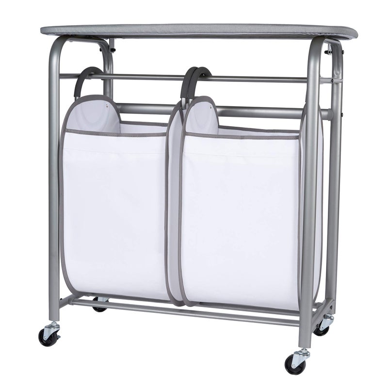 Neatfreak  Laundry Sorter with Ironing Board  3in1 Laundry Basket Ironing Station  Laundry Folding Table  2 x Tote Hampers for Laundry Towels  Bathroom Storage