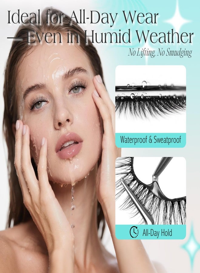 Bepholan Self Adhesive Eyelashes Pre Glued False Lashes, Natural Look No Lash Glue Needed Reusable Self Adhesive Lashes Fake Eyelashes 5 Pairs, Easy to Apply & Remove (CVJ222) - Image 5