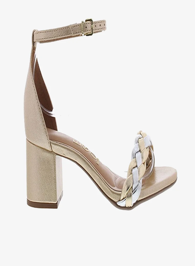 فيزانو صنادل بكعب متوسط للنساء - صنادل بكعب مفتوح من الخلف للبنات مع رباط للكاحل