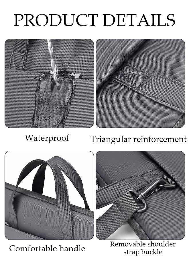DUNISO 15.6 Inch Laptop Bag Lightweight Computer Bag Travel Business Briefcase Water Resistance Shoulder Messenger Bag Laptop Handbag for Men and Women Work Office  - Image 3