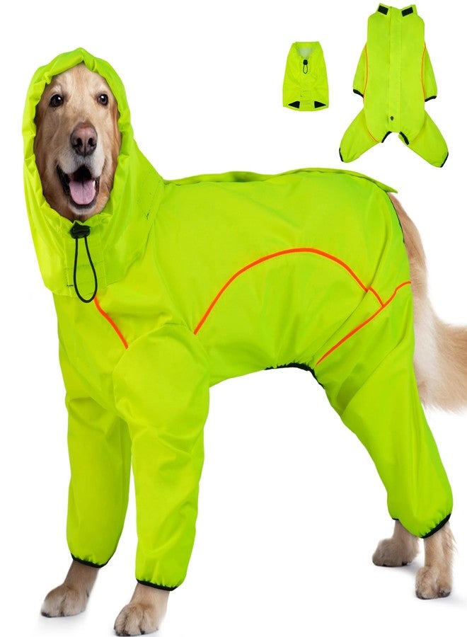 ADNIKIA Dog Raincoat, Waterproof Dog Rain Jacket with Removable Hood，Adjustable 4 Legs Pet Poncho with Leash Hole，Reflective Stripe Hooded Snowproof Windproof Clothes for Small to 3X-Large Dogs, S - Image 1
