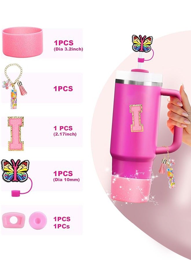Generic Cup Accessories for 30oz 40oz,  Decorations for Cup, Including Silicone Straw Cover Cap and Boot, Spill Proof Stopper, Handle Charm, Sticker (6PCS) (I) - Image 1