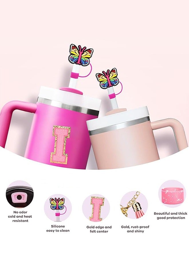 Generic Cup Accessories for 30oz 40oz,  Decorations for Cup, Including Silicone Straw Cover Cap and Boot, Spill Proof Stopper, Handle Charm, Sticker (6PCS) (I) - Image 3