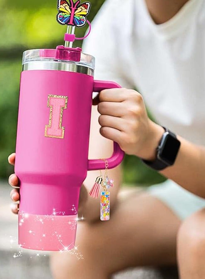 Generic Cup Accessories for 30oz 40oz,  Decorations for Cup, Including Silicone Straw Cover Cap and Boot, Spill Proof Stopper, Handle Charm, Sticker (6PCS) (I) - Image 5