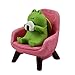 Refintural Miniature Frog Figurines Statue Cute Frog Sculpture for Outdoor Fairy Garden and Desk Decorations Adorable Frog Figurine Statue Decor for Plant Shelf Desk Office BedroomPink Sofa - Image 3
