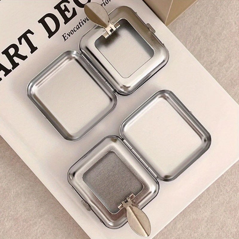 Outdoor Mini Portable Metal Cigarette Ashtray With Lockable Lid U Style Desktop Ash Case For Car Travel Pocket Ashtray Gift For Men Holiday Travel Accessories Initial Name 26 Letters Pattern - Image 4