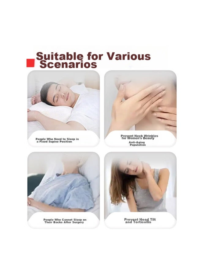 Aeromax Cervical Pillow, Anti-side Sleeping Memory Foam Pillow, Face-pressure Free Beauty Pillow, Posture Correction Anti-wrinkle Pillow - Image 2