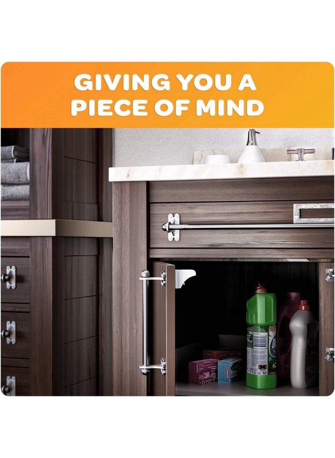 Jambini Magnetic Cabinet Locks - Baby Cabinet Safety Latches - Baby Proofing Cabinet Locks (8 Locks + 2 Key) - Image 4