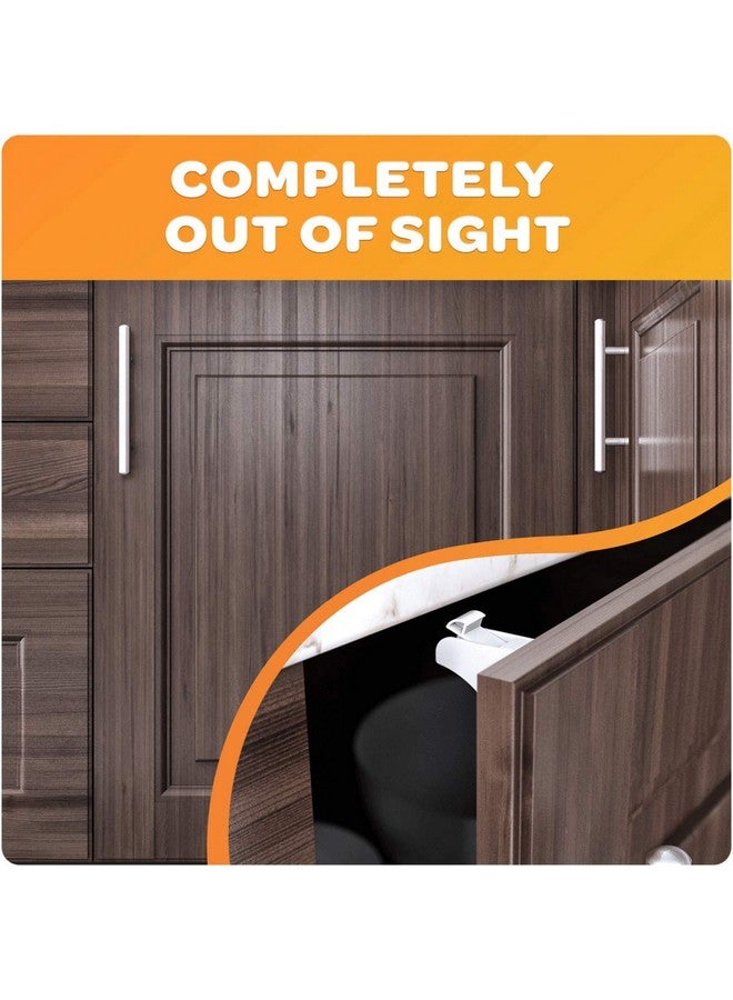 Jambini Magnetic Cabinet Locks - Baby Cabinet Safety Latches - Baby Proofing Cabinet Locks (8 Locks + 2 Key) - Image 3