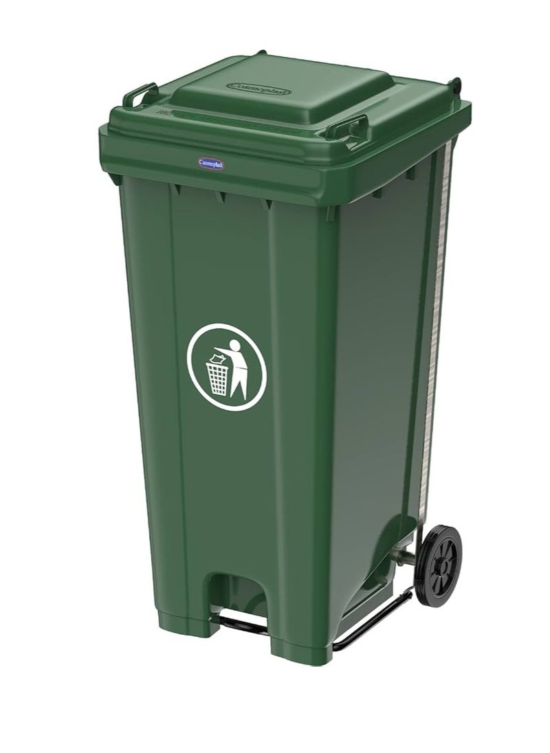 Cosmoplast Cosmoplast 240L Industrial Waste Bin with Pedal & Wheels 