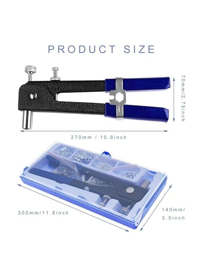 PROMASS 111pcs Rivet Nut Tool - Hand Riveter Rivet Gun, Blind Nut Riveting Gun kit Threaded Insert Rivnut Nutsert Setter Tool for Automotive, Railway, Furniture, Instrument (Size : 111) - Image 2