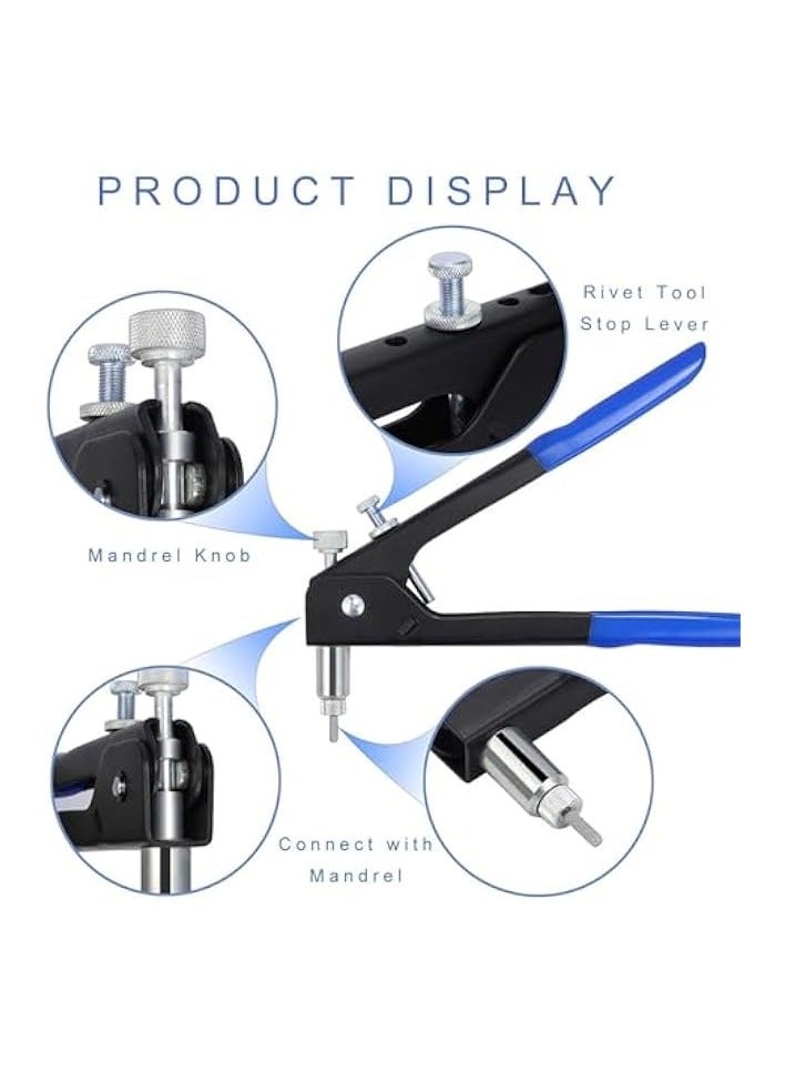 PROMASS 111pcs Rivet Nut Tool - Hand Riveter Rivet Gun, Blind Nut Riveting Gun kit Threaded Insert Rivnut Nutsert Setter Tool for Automotive, Railway, Furniture, Instrument (Size : 111) - Image 3