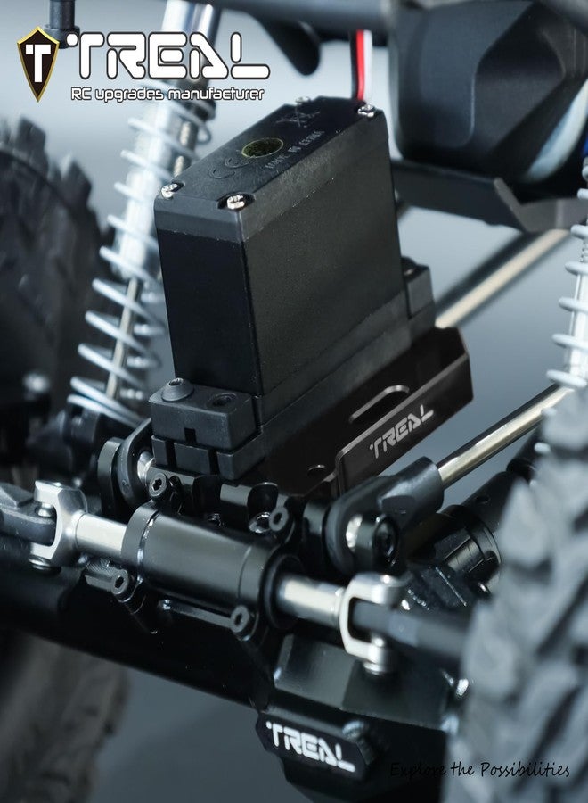 TREAL 7075 Aluminum Servo Mount - CNC Upgrade for Vanquish H10 Optic 1/10 Scale(Black) - Image 4