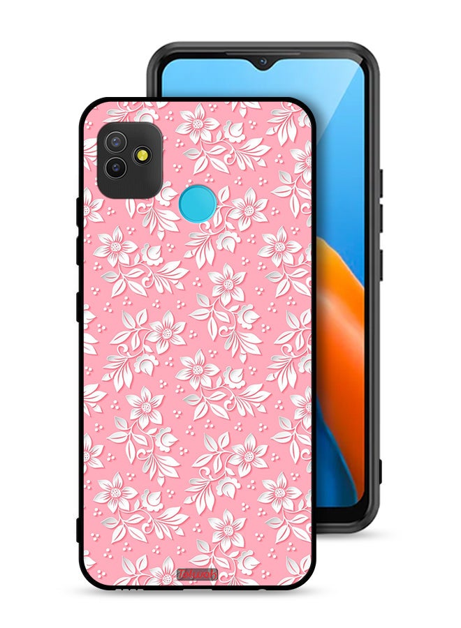 Tolwak Tecno Pop 5 Protective Case Cover Flowers Background Pattern - Image 1