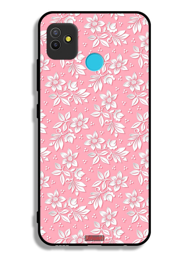 Tolwak Tecno Pop 5 Protective Case Cover Flowers Background Pattern - Image 2
