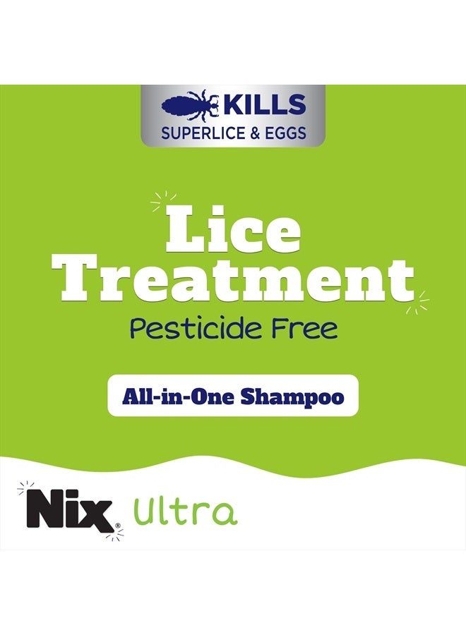 NIX Ultra Superlice Treatment, All-in-One Shampoo, 4 Fl Oz & Lice Removal Comb - Image 3