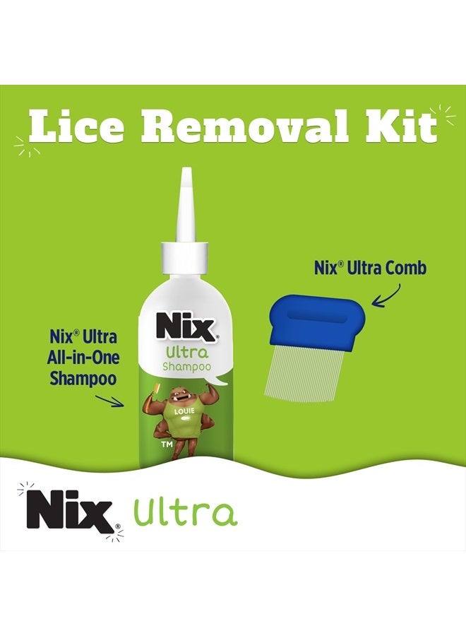 NIX Ultra Superlice Treatment, All-in-One Shampoo, 4 Fl Oz & Lice Removal Comb - Image 4