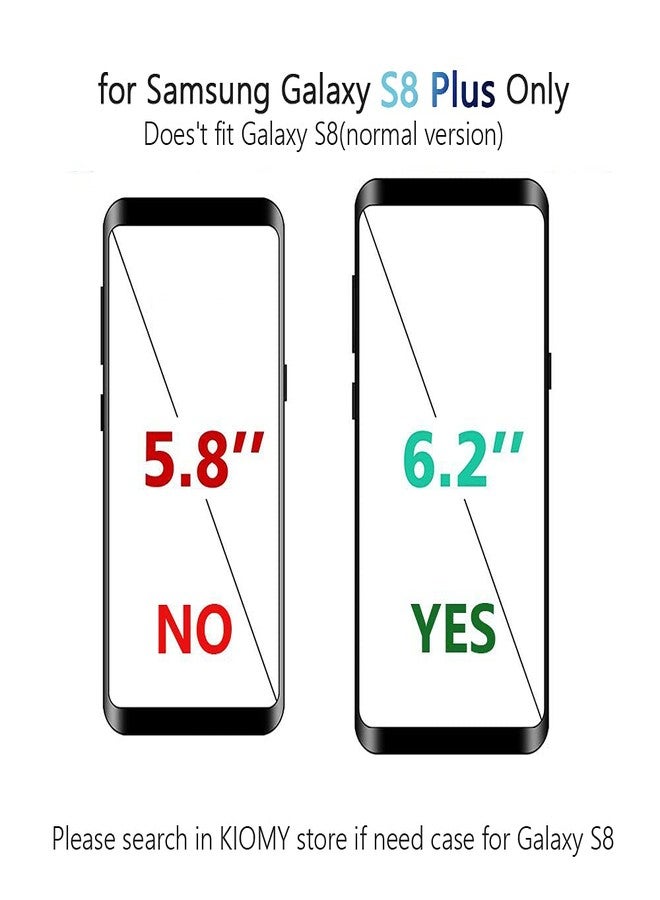 KIOMY جراب KIOMY الشفاف لهاتف سامسونج جالاكسي S8+ / S8 بلس، غطاء خلفي واقٍ للهاتف مقاوم للصدمات مع وسائد هوائية في الزوايا، جراب شفاف مرن من السيليكون الحراري المرن - Image 2