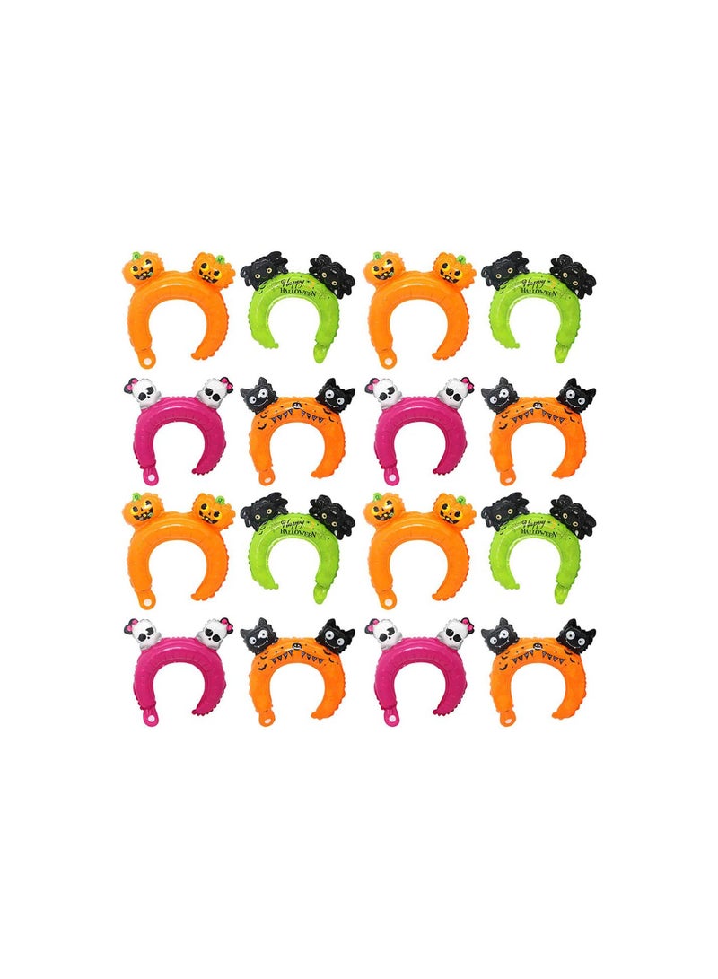 GGOOT Halloween Inflatable Headband, Pumpkin Bat Skull Spider Hair Band Foil Balloon Hair Hoop for Halloween Decoration Cosplay Prop Kids Gift Party Favor 50pcsï¼?Random Styleï¼‰  - Image 1