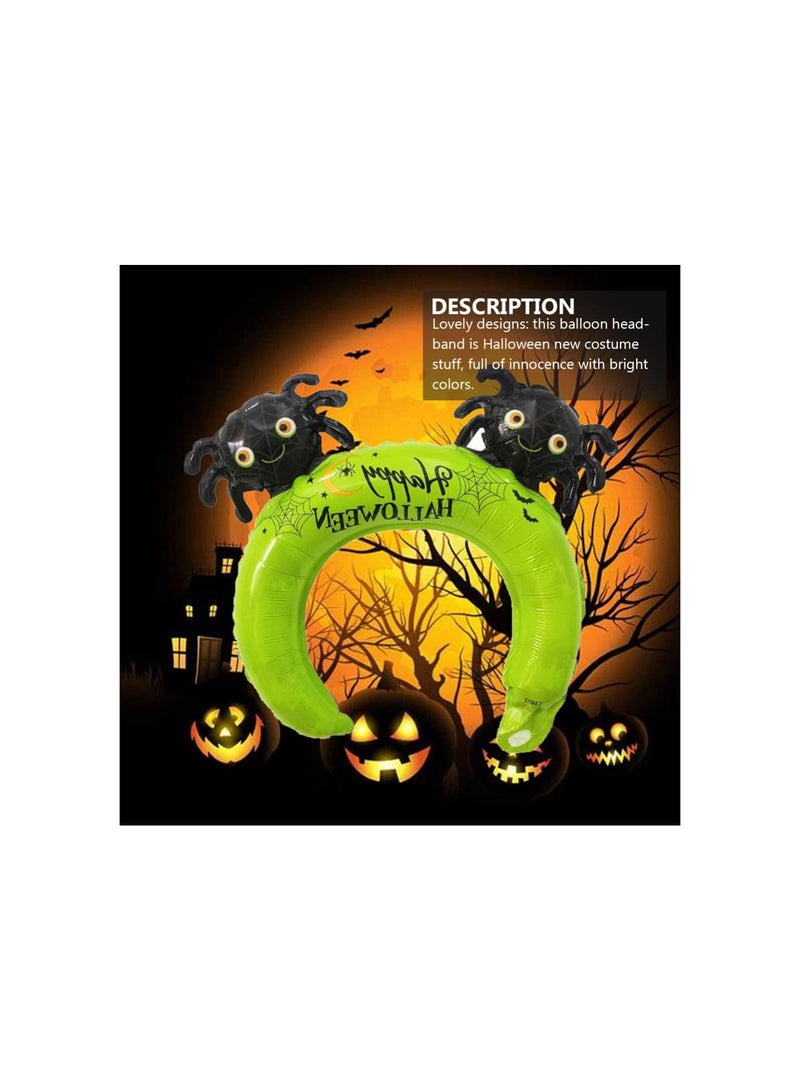 GGOOT Halloween Inflatable Headband, Pumpkin Bat Skull Spider Hair Band Foil Balloon Hair Hoop for Halloween Decoration Cosplay Prop Kids Gift Party Favor 50pcsï¼?Random Styleï¼‰  - Image 5