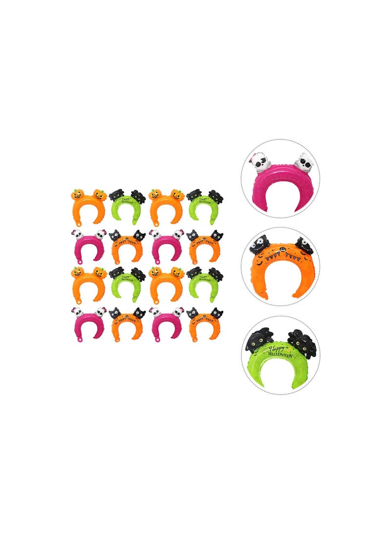 GGOOT Halloween Inflatable Headband, Pumpkin Bat Skull Spider Hair Band Foil Balloon Hair Hoop for Halloween Decoration Cosplay Prop Kids Gift Party Favor 50pcsï¼?Random Styleï¼‰  - Image 3