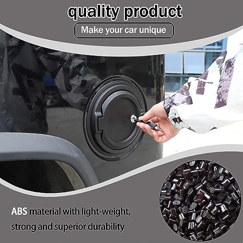 Lcojicep Locking Gas Tank Cap Cover Compatible with Hummer H2 2003-2009，Locking Gas Cap Cover, Fuel Tank Door with Lock，aluminum alloy Car Fuel Tank Gas Filler Cap Cover Accessories (Style A) - Image 3