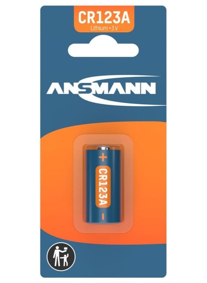 ANSMANN Ansmann CR123A high power lithium battery 3V (CR123A / CR17335) Long life guaranteed For use in Cameras Flashlights Smoke Detectors and Other Small Electronic Devices  - Image 1