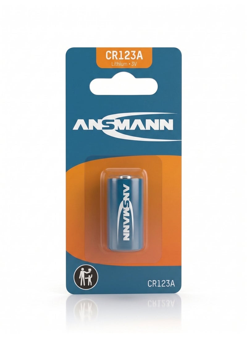 ANSMANN بطارية ليثيوم عالية الطاقة Ansmann CR123A 3V (CR123A / CR17335) ضمان عمر طويل للاستخدام في الكاميرات والمصابيح الكاشفة وكاشفات الدخان وغيرها من الأجهزة الإلكترونية الصغيرة - Image 1