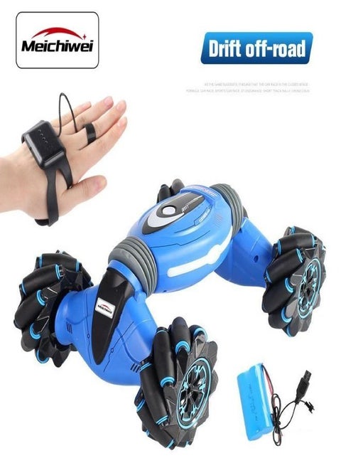 Meichiwei - Remote Control Stunt Car Blue