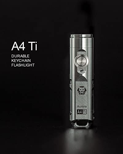 RovyVon Aurora A4 EDC Keychain Flashlight - Upgraded 4th Gen, USB C Rechargeable, Titanium 650 Lumens Super Bright Handheld Light, Five Lighting Modes, Mini for Everyday Carry - Image 2