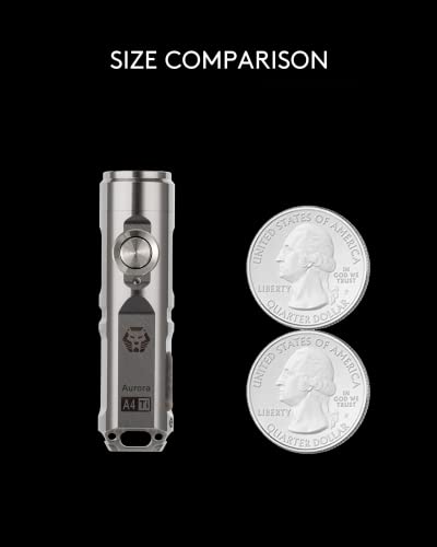 RovyVon Aurora A4 EDC Keychain Flashlight - Upgraded 4th Gen, USB C Rechargeable, Titanium 650 Lumens Super Bright Handheld Light, Five Lighting Modes, Mini for Everyday Carry - Image 4