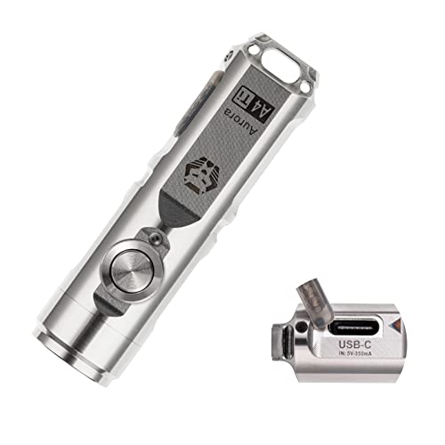 RovyVon Aurora A4 EDC Keychain Flashlight - Upgraded 4th Gen, USB C Rechargeable, Titanium 650 Lumens Super Bright Handheld Light, Five Lighting Modes, Mini for Everyday Carry - Image 1