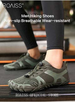 roaiss Men Multi Functional Hiking Shoes Rubber Outsole for Slip Resistance and Durability Men Five Toe Outdoor Sports Shoes Ideal for Hiking Cross Country and Rock Climbing  - Image 2