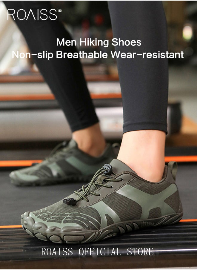 roaiss - Men Multi Functional Hiking Shoes Rubber Outsole for Slip Resistance and Durability Men Five Toe Outdoor Sports Shoes Ideal for Hiking Cross Country and Rock Climbing - Image 1