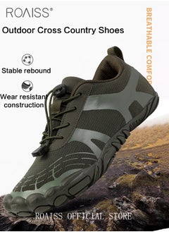 roaiss Men Multi Functional Hiking Shoes Rubber Outsole for Slip Resistance and Durability Men Five Toe Outdoor Sports Shoes Ideal for Hiking Cross Country and Rock Climbing  - Image 5